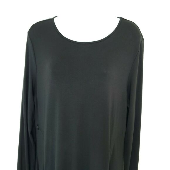 Betabrand Sweatshirt mini Dress M Black  Travel Silk Blend - Picture 6 of 12